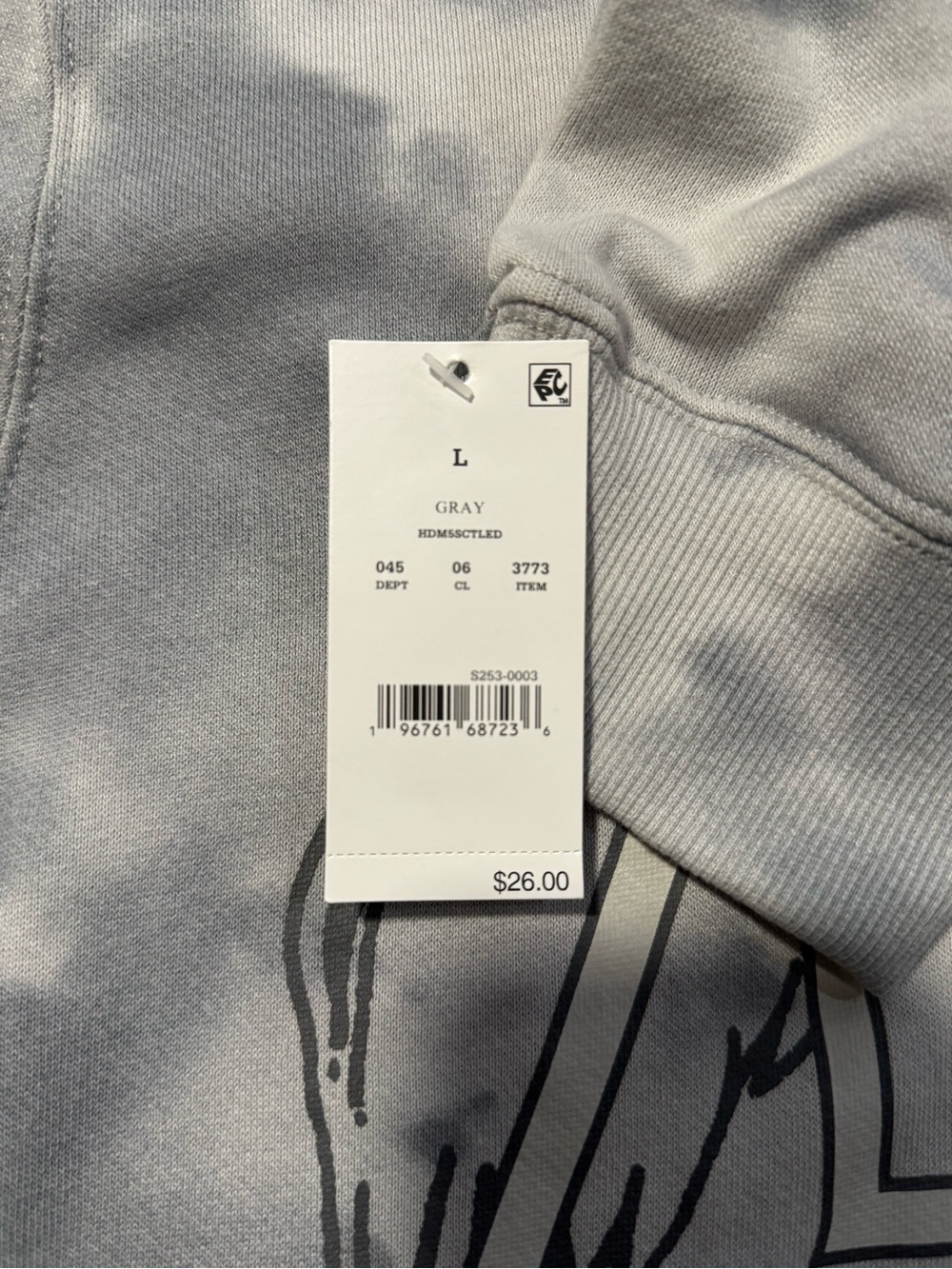 Led Zeppelin Gray Tie-Dye Crewneck Hoodie. - Picture 8 of 8